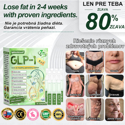 🧑‍⚕️🧑‍⚕️BuildLeaf® GLP-1 8-v-1 Fit & Vital Perorálny Roztok (Len raz denne, viditeľné zmeny už za 7 dní) Pre obezitu, kardiovaskulárne ochorenia, cukrovku, spánkové apnoe, zdravie čriev, problémy s kĺbmi a ďalšie