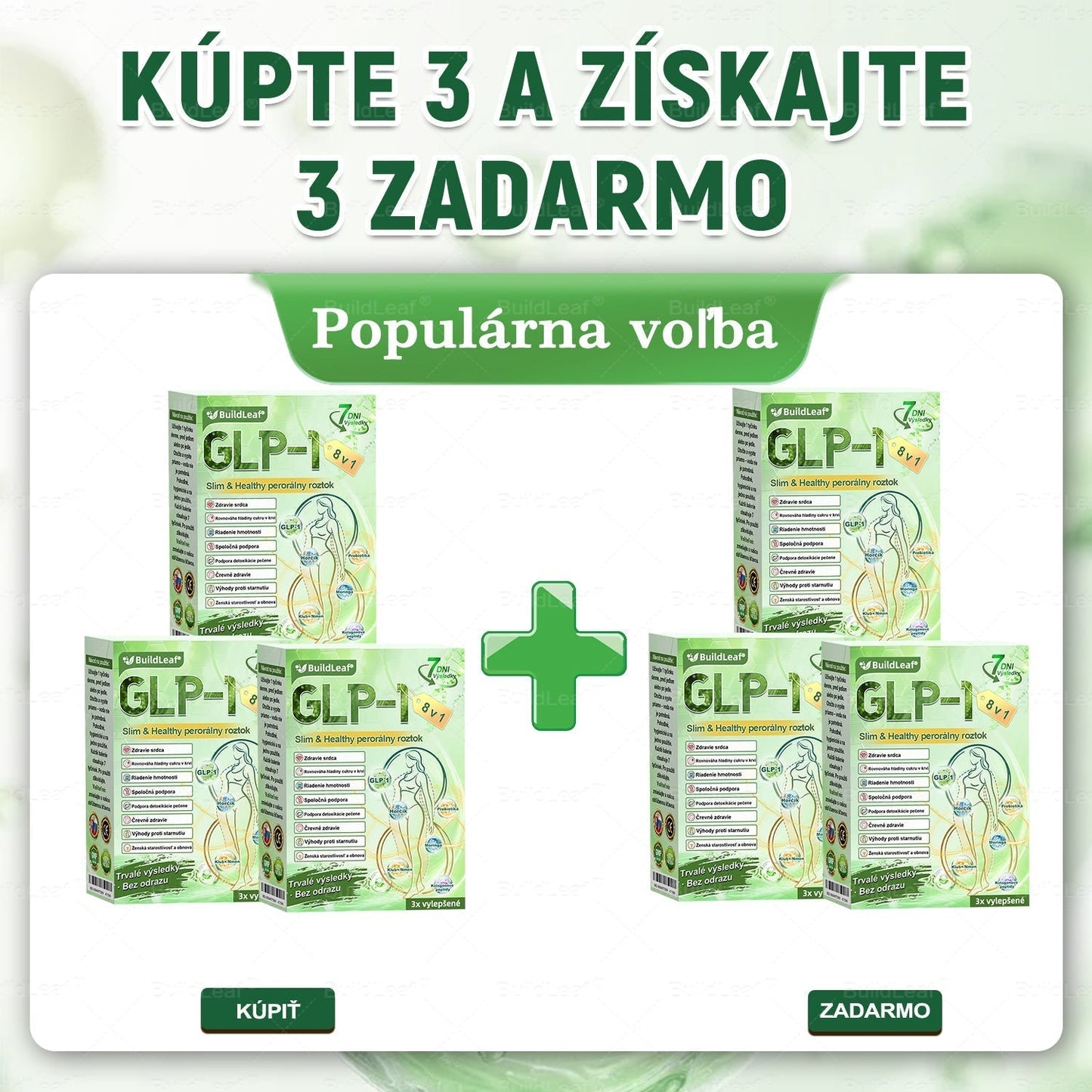 🧑‍⚕️🧑‍⚕️BuildLeaf® GLP-1 8-v-1 Fit & Vital Perorálny Roztok (Len raz denne, viditeľné zmeny už za 7 dní) Pre obezitu, kardiovaskulárne ochorenia, cukrovku, spánkové apnoe, zdravie čriev, problémy s kĺbmi a ďalšie