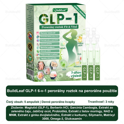 🍏🍏🍏BuildLeaf® GLP-1 6-v-1 Fit & Vital Perorálny Roztok ✅ (Len raz denne, viditeľné zmeny už za 7 dní) Pre obezitu, kardiovaskulárne ochorenia, cukrovku, spánkové apnoe, zdravie čriev, problémy s kĺbmi a ďalšie